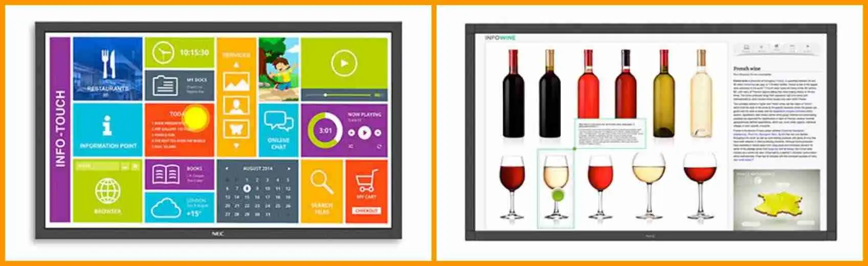 Soluzioni interattive Soluzioni interattive con monitor video per il digital signage