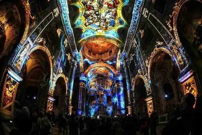 Video mapping nella chiesa di Santa Caterina Video mapping nella chiesa di Santa Caterina