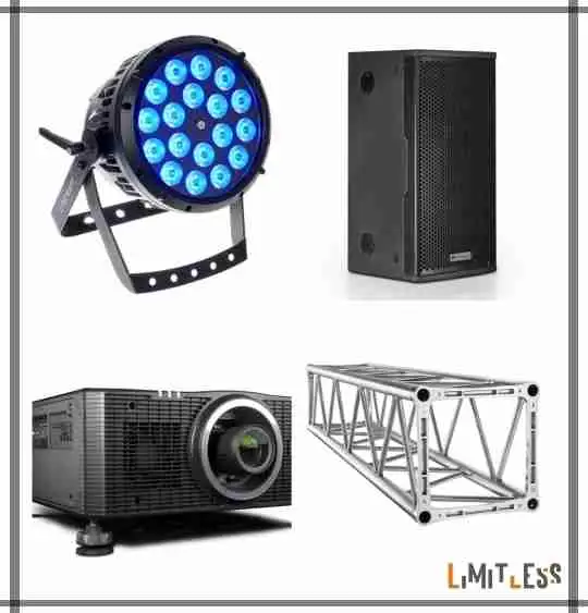 materiale luci audio video e truss