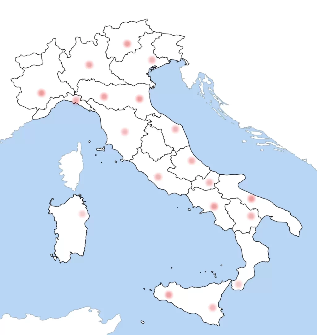 mappa dell'italia